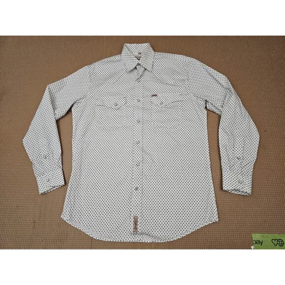 Rafter C Cowboy Collection Pro Flex 45 Performance Medium White Geometric Shirt - Picture 5 of 15